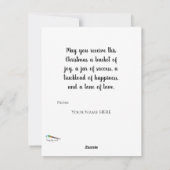 Weihnachts-Puppe Anpassbare Karte mit Meldung (Rückseite)