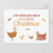 Weihnachts-Puppe Hühner Urlaub Postkarte (Vorderseite)