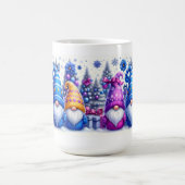Weihnachts-Purple & Blue Gnome Kaffeetasse (Mittel)