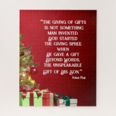 Weihnachts-Puzzle das erste Geschenk gegeben Puzzle (Vertikal)