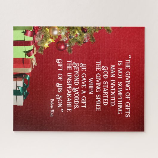 Weihnachts-Puzzle das erste Geschenk gegeben Puzzle (Horizontal)