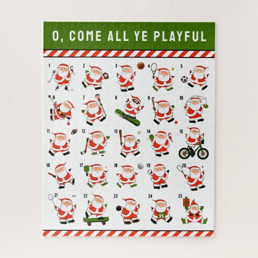 Weihnachts-Puzzle für Sportfans Puzzle (Vertikal)