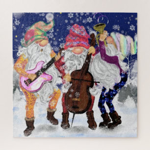 Weihnachts-Puzzle-Geschenk Happy Gnomes Music Band Puzzle