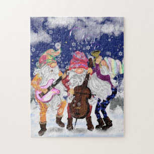 Weihnachts-Puzzle-Geschenk Happy Gnomes Music Band Puzzle