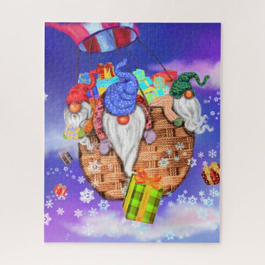 Weihnachts-Puzzle Geschenke mit Luftballon Puzzle (Vertikal)