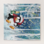 Weihnachts-Puzzle Happy Pinguin - Spaß Puzzle (Horizontal)
