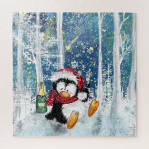 Weihnachts-Puzzle Happy Pinguin - Spaß Puzzle