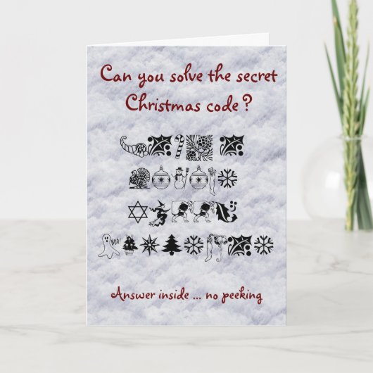 Weihnachts-Puzzle-Spielkarte für Kinder Feiertagskarte (Vorderseite)