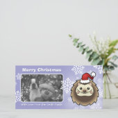 Weihnachts-Pygmäen-Igel Feiertagskarte (Stehend Vorderseite)