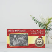 Weihnachts-Pygmäen-Igel Feiertagskarte (Stehend Vorderseite)