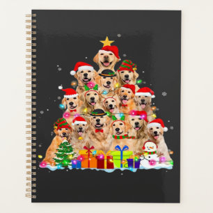 Weihnachts-Pyjama Golden Retriever Baum Weihnachts Planer