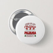 Weihnachts-Pyjama-Shirt Gnom Feiertagsdesign Button (Vorne & Hinten)