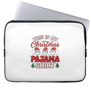 Weihnachts-Pyjama-Shirt Gnom Feiertagsdesign Laptopschutzhülle