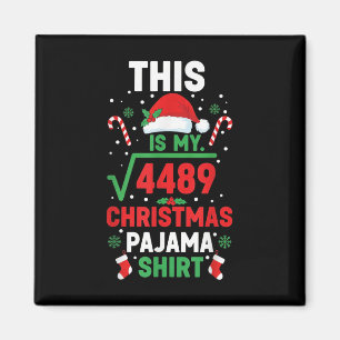 Weihnachts-Pyjama-Shirt Lustig 67 Sechs Sieben Qua Magnet