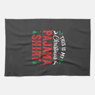 Weihnachts-Pyjama-Shirt Lustiger Urlaub Geschirrtuch