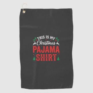 Weihnachts-Pyjama-Shirt Lustiger Urlaub Golfhandtuch