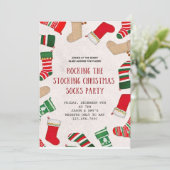 Weihnachts Pyjama Snocks Party Kinder Illustration Einladung (Stehend Vorderseite)