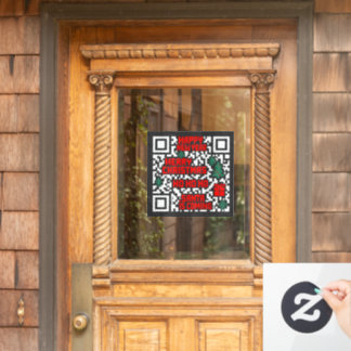 Weihnachts-QR-Code-Geschenk Fensteraufkleber