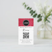 Weihnachts-QR-Code | Hinterlassen Sie uns eine Bew Visitenkarte (Stehend Vorderseite)