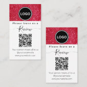 Weihnachts-QR-Code | Hinterlassen Sie uns eine Bew Visitenkarte (Vorne/Hinten)