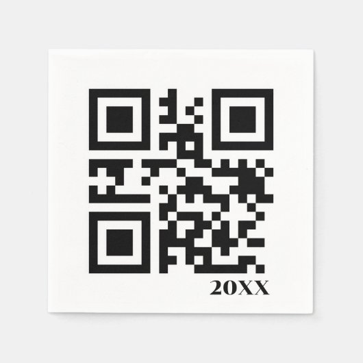 Weihnachts-QR-Code Serviette (Vorderseite)