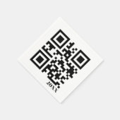 Weihnachts-QR-Code Serviette (Ecke)