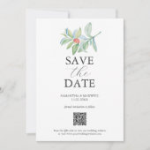 Weihnachts-QR-Code Speichern Sie die Daten Save The Date (Vorderseite)