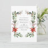 Weihnachts-QR-Code UAWG Wedding Einladung (Stehend Vorderseite)