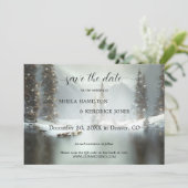 Weihnachts-QR-Foto Winter Save the Date-Karte Save The Date (Stehend Vorderseite)