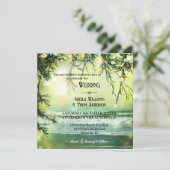 Weihnachts-QR in einer Hochzeit Einladung (Stehend Vorderseite)