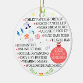Weihnachts-Quarantäne, 2020 im Jahr zur Erinnerung Keramik Ornament (Links)