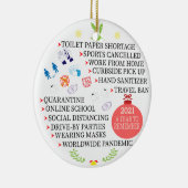 Weihnachts-Quarantäne, 2021 im Jahr zur Erinnerung Keramik Ornament (Rechts)