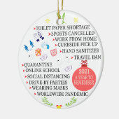 Weihnachts-Quarantäne, 2021 im Jahr zur Erinnerung Keramik Ornament (Links)