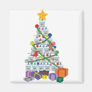 Weihnachts-Quarantäne-Design-Ideen-Cartoon Magnet