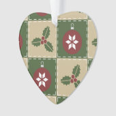 Weihnachts-Quilt-Acrylschmuck Ornament (Vorderseite)