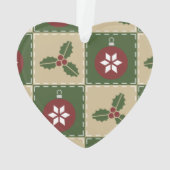 Weihnachts-Quilt-Acrylschmuck Ornament (Rückseite)