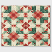 Weihnachts-Quilt-Design-Umschlagpapier Geschenkpapier (Flach)