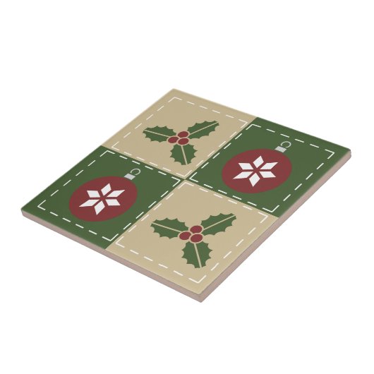Weihnachts-Quilt Fliese (Seite)