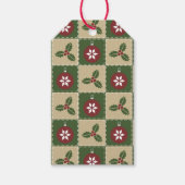 Weihnachts-Quilt-Geschenk-Tag Geschenkanhänger (Vorderseite)