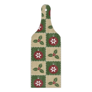 Weihnachts-Quilt-Glas-Schneidbrett Schneidebrett