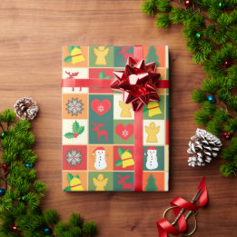 Weihnachts Quilt Muster Geschenkpapier