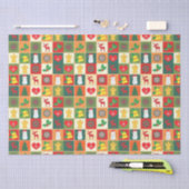 Weihnachts Quilt Muster Seidenpapier (Handwerk)