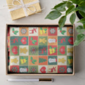 Weihnachts Quilt Muster Seidenpapier (Geschenk)