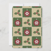 Weihnachts-Quilt-Party Einladung (Rückseite)