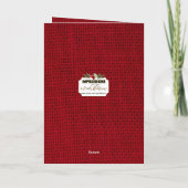 Weihnachts-Quilt-Patchwork-Herz in Weihnachten Pri Karte (Rückseite)