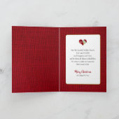 Weihnachts-Quilt-Patchwork-Herz in Weihnachten Pri Karte (Innenseite)