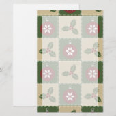 Weihnachts-Quilt-Stationery Briefpapier (Vorne/Hinten)