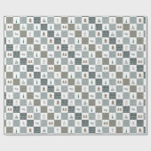 Weihnachts-Quilt-Umschlagpapier Geschenkpapier (Flach)