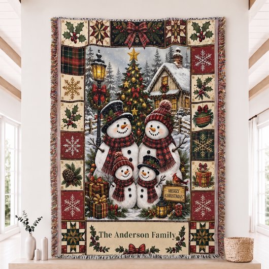 Weihnachts-Quilt-Woven-Wurfdecke Decke