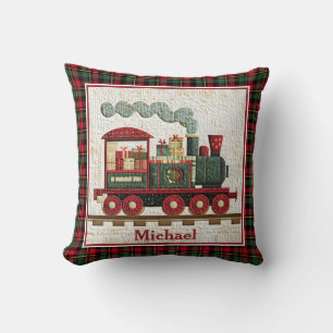 Weihnachts-Quilted-Zug I Kinder-Geschenke Kissen